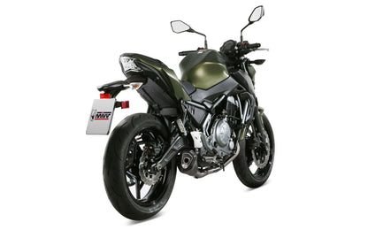 Escape completo homologado Mivv Delta Race en Acero negro para Kawasaki Z 650 17-23 | Ninja 650 17-23