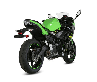 Escape completo homologado Mivv Delta Race en Acero negro para Kawasaki Z 650 17-23 | Ninja 650 17-23