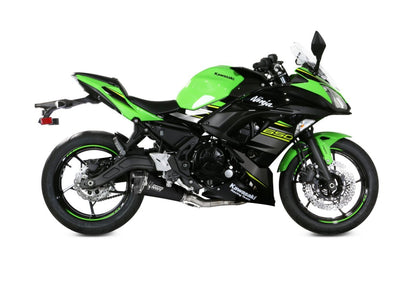 Escape completo homologado Mivv Delta Race en Acero negro para Kawasaki Z 650 17-23 | Ninja 650 17-23
