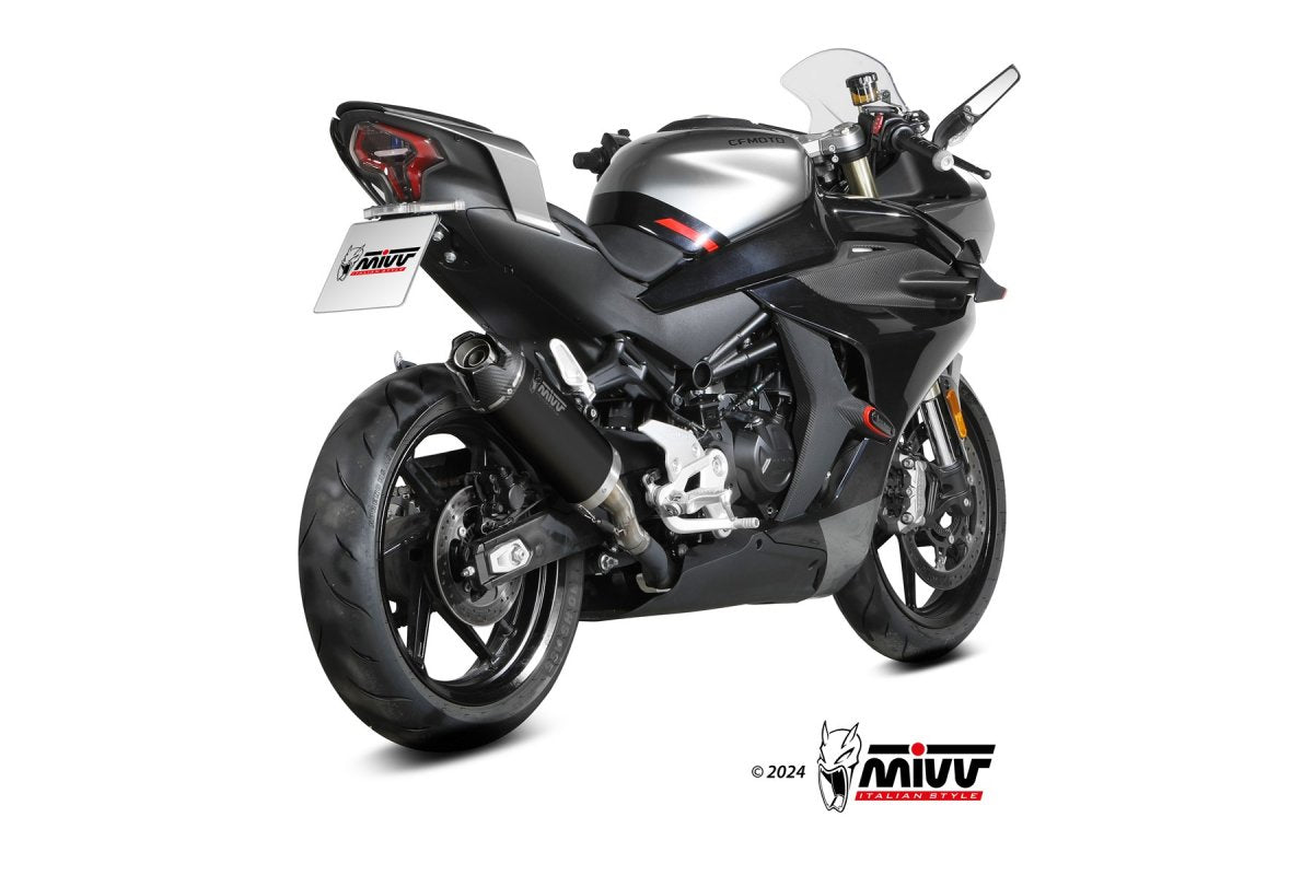 Escape homologado Mivv AK-1 en Acero negro para CF Moto 450 SR - vista 4