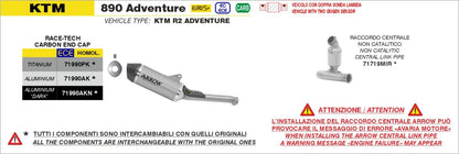 Escape ARROW Race-Tech homologado en titanio para KTM, HUSQVARNA - vista 5
