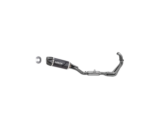 Escape completo ARROW Indy Race no homologado en aluminio negro con colectores en acero inoxidable para YAMAHA TRACER 9 / 900 / GT 25-26 - vista 1
