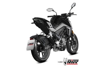 Escape completo homologado Mivv X-M1 en Acero negro para CF Moto 300 NK 21-24