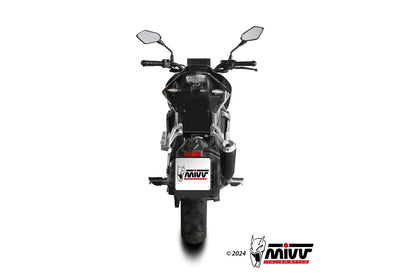 Escape completo homologado Mivv X-M1 en Acero negro para CF Moto 300 NK 21-24