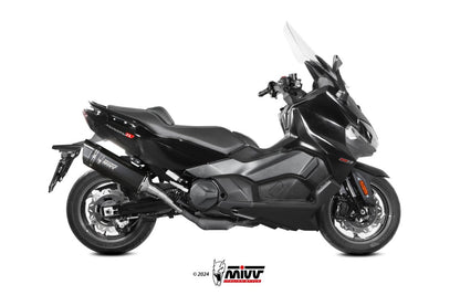 Escape homologado Mivv SR-1 en Acero negro para SYM Maxsym TL 508 21-24