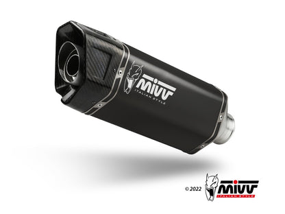 Escape homologado Mivv SR-1 en Acero negro para SYM Maxsym TL 508 21-24