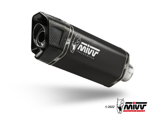 Escape homologado Mivv SR-1 en Acero negro para SYM Maxsym TL 508 21-24