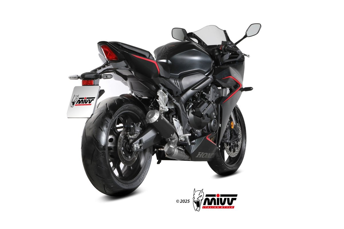 Escape completo no homologado Mivv MK3 en Carbono para Honda CB 650 R / NEO Sports Café 24-26