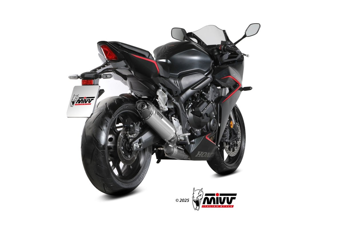 Escape completo homologado Mivv AK-1 en Titanio para Honda CB 650 R / NEO Sports Café 24-26