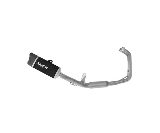 Escape completo ARROW Indy Race homologado en aluminio negro con colectores en acero inoxidable para YAMAHA MT 07 25-26 - vista 1