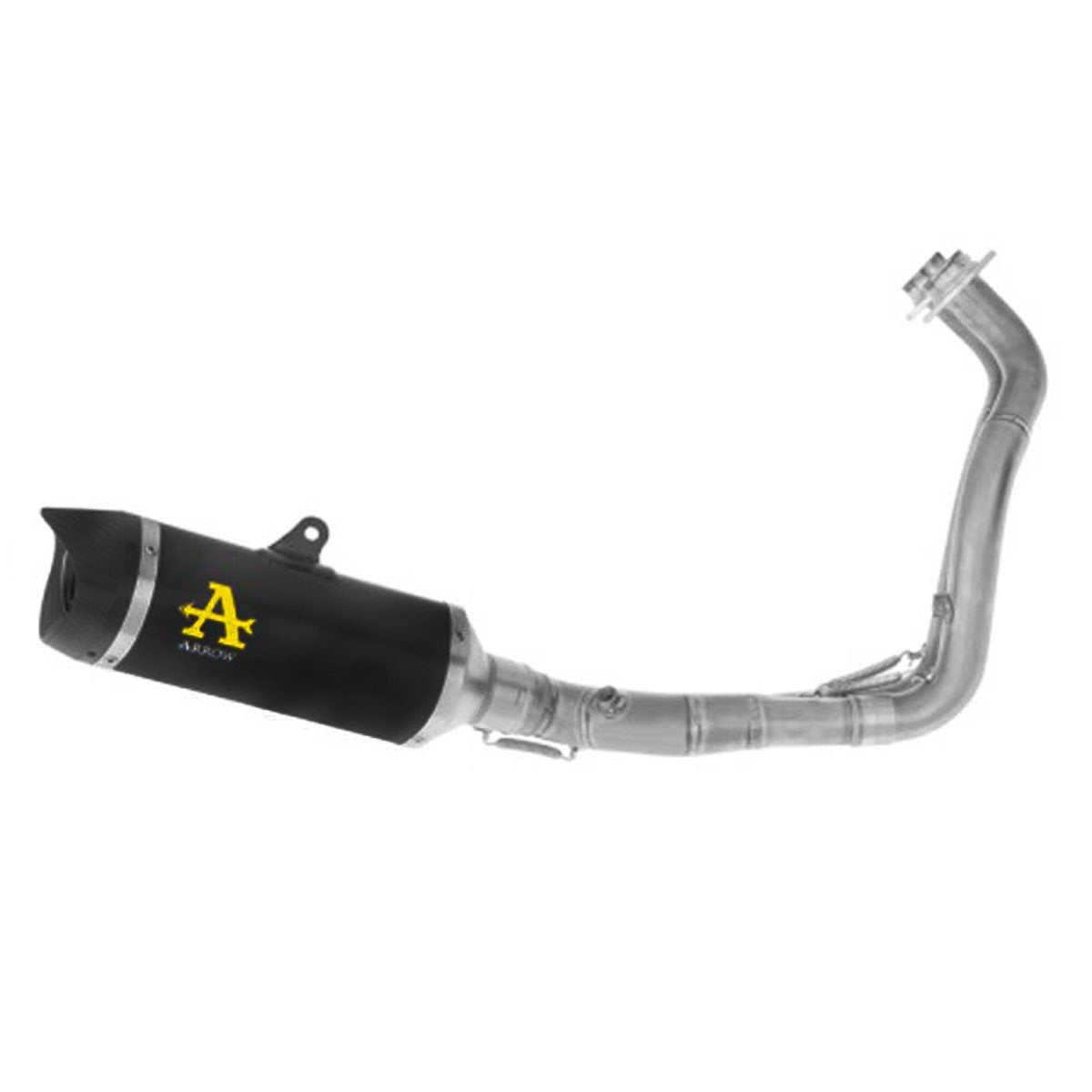 Escape completo ARROW Thunder no homologado en aluminio negro con colectores en acero inoxidable para YAMAHA MT 07 25-26 - vista 1