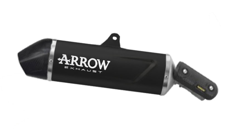 Escape ARROW Indy Race homologado en aluminio negro para APRILIA TUAREG 660 22-26 - vista 1