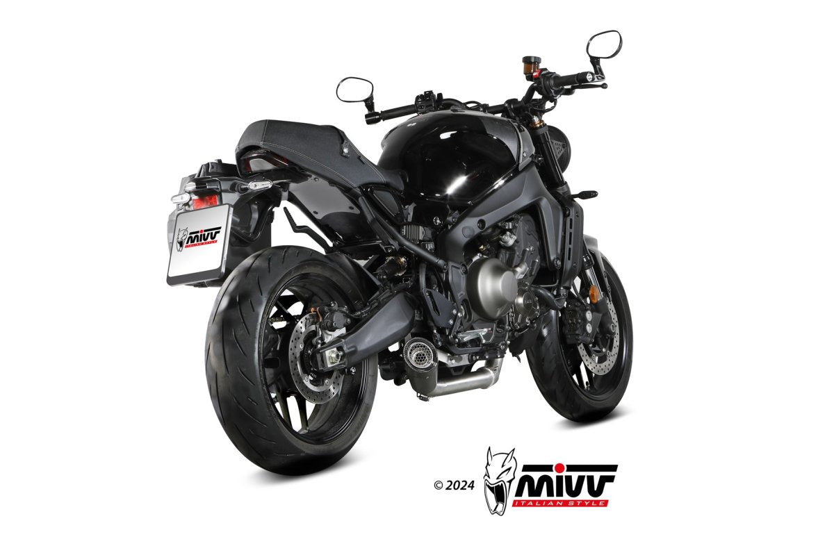 Escape completo no homologado Mivv X-M5 en Acero negro para Yamaha MT 09 24-26 | YZF R9 25-26 | XSR 900 22-26