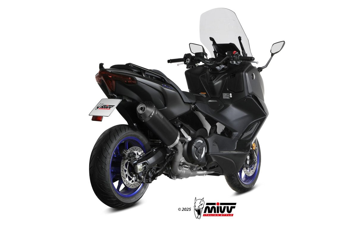 Escape completo homologado Mivv OVAL en Acero negro para Yamaha T-MAX 560 25-26
