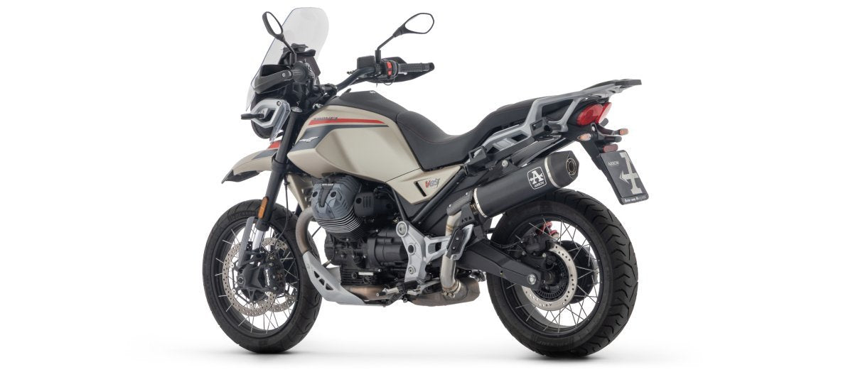 Escape ARROW Indy Race homologado en aluminio negro para MOTO GUZZI V85 TT 25-26 - vista 1