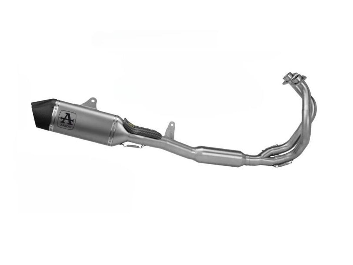 Escape completo ARROW Veloce homologado en titanio con colectores en and steel link pipe para KAWASAI Z 650 A2 24-26 | NINJA 650 A2 24-26 | VERSYS 650 25-26 - vista 1
