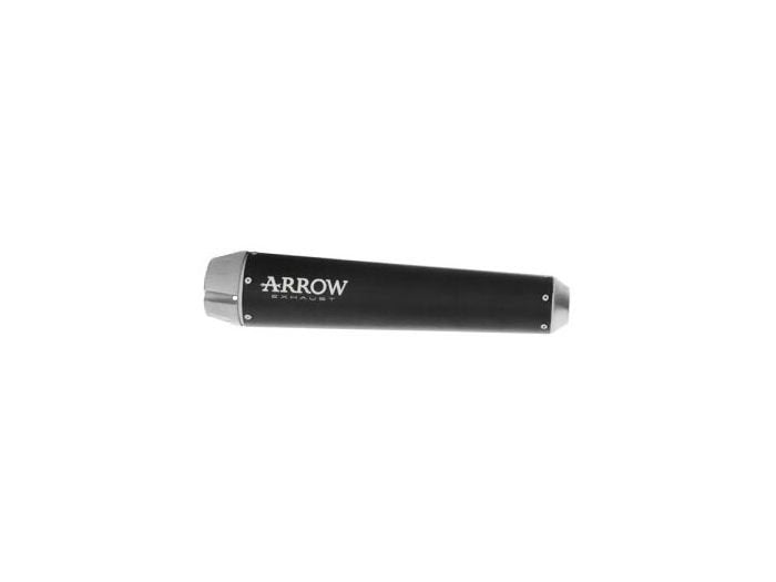 Escape ARROW Rebel homologado en aluminio negro con tapa en aluminio para KAWASAKI VULCAN 650 S 25-26 - vista 1
