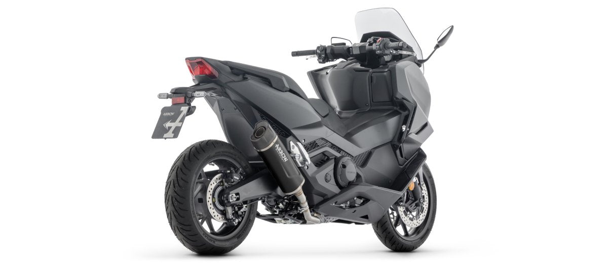Escape ARROW Indy Race homologado en aluminio negro para HONDA FORZA 750 21-26 - vista 2