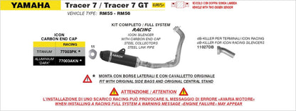 Escape ARROW ICON no homologado en titanio para YAMAHA TRACER 7 / 700 / GT 25-26 - vista 2