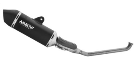 Escape ARROW ICON homologado en aluminio negro para ZONTES U / U1 / HYPER TRAIL 125 25-26 | G1 125 / X 25-26 | GK 125 / X 25-26 - vista 1