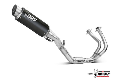 Escape completo homologado Mivv GP PRO en Acero negro para Kawasaki Z 650 24-26 | Ninja 650 24-26