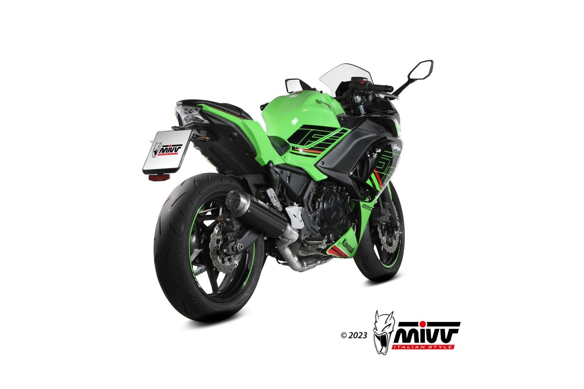 Escape completo homologado Mivv GP PRO en Carbono para Kawasaki Ninja 650 24-26 | Z 650 24-26