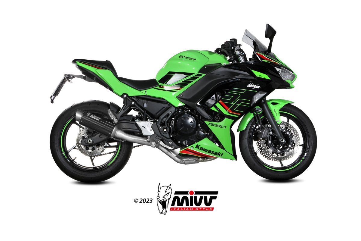Escape completo homologado Mivv GP PRO en Carbono para Kawasaki Ninja 650 24-26 | Z 650 24-26