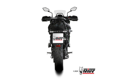 Escape completo homologado Mivv OVAL en Acero negro para Kawasaki Versys 650 24-26