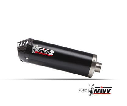 Escape completo homologado Mivv OVAL en Acero negro para Kawasaki Versys 650 24-26
