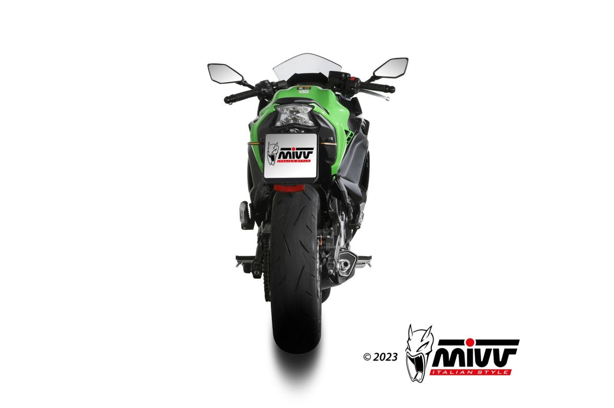 Escape completo homologado Mivv Delta Race en Acero inox. para Kawasaki Ninja 650 24-26 | Z 650 24-26