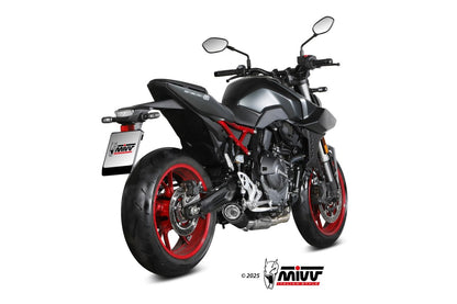 Escape completo no homologado Mivv X-M5 en Acero negro para Suzuki GSX-8S 25-26 | GSX-8TT 25-26 | GSX-8T 25-26 | GSX-8R 25-26