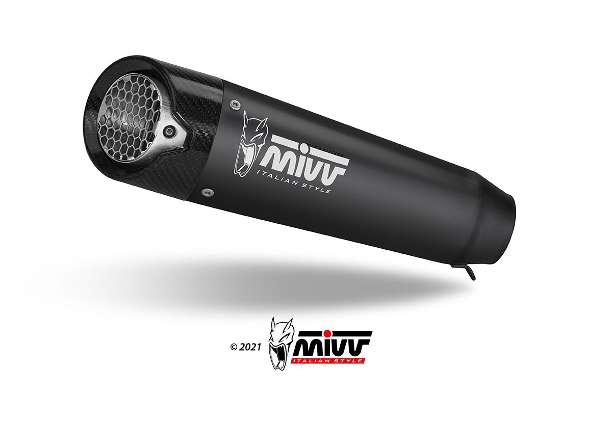 Escape completo no homologado Mivv X-M5 en Acero negro para Triumph Trident 660 25-26