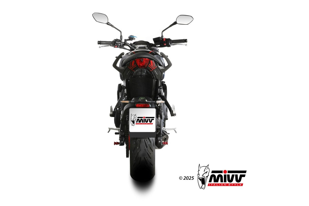 Escape completo homologado Mivv Delta Race en Acero negro para Triumph Trident 660 25-26