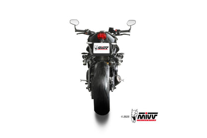 Escape completo no homologado Mivv X-M5 en Acero negro para Triumph Street Triple 765 / R / RS 25-26