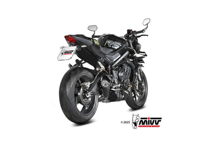 Escape completo no homologado Mivv X-M5 en Acero negro para Triumph Street Triple 765 / R / RS 25-26