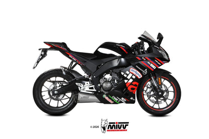Escape completo homologado Mivv Delta Race en Acero inox. para Aprilia RS 125 25-26 | Tuono 125 25-26