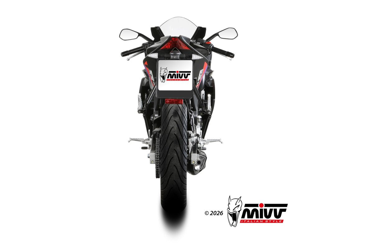 Escape completo homologado Mivv Delta Race en Acero inox. para Aprilia RS 125 25-26 | Tuono 125 25-26