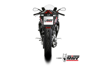 Escape completo homologado Mivv Delta Race en Acero negro para Aprilia RS 125 25-26 | Tuono 125 25-26