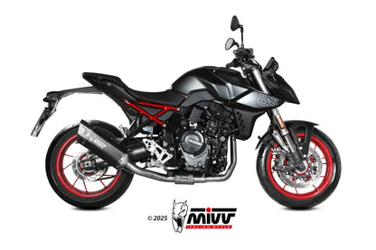 Escape completo homologado Mivv SR-1 en Acero negro para Suzuki GSX-8S 25-26 | GSX-8TT 25-26 | GSX-8T 25-26 | GSX-8R 25-26