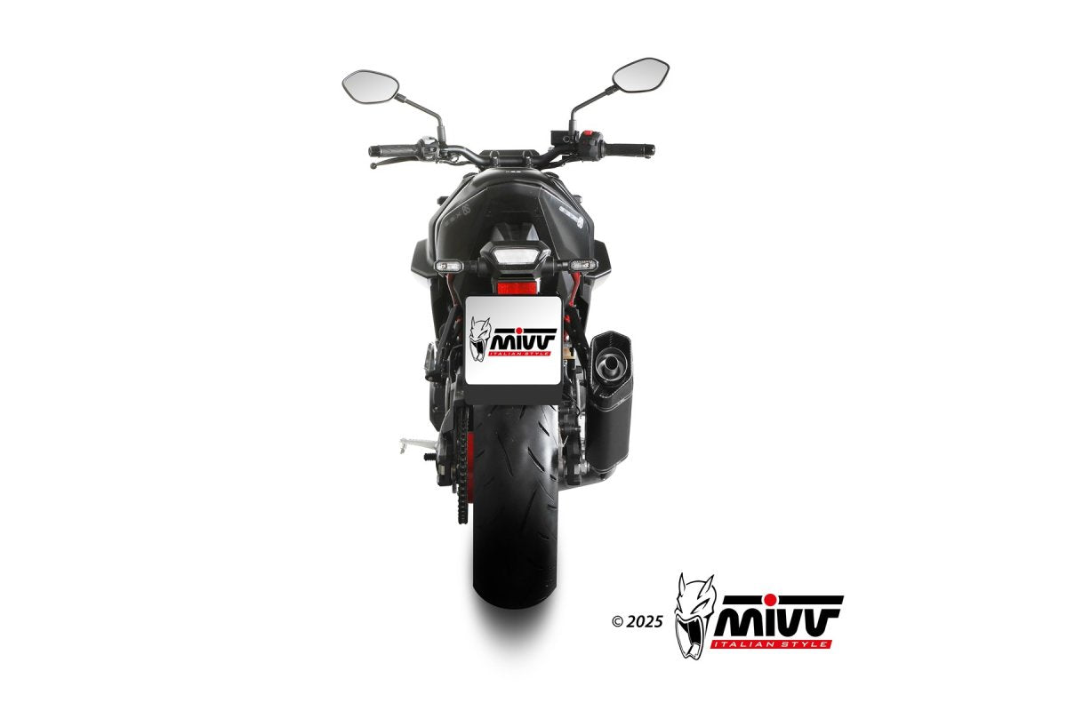 Escape completo homologado Mivv SR-1 en Acero negro para Suzuki GSX-8S 25-26 | GSX-8TT 25-26 | GSX-8T 25-26 | GSX-8R 25-26