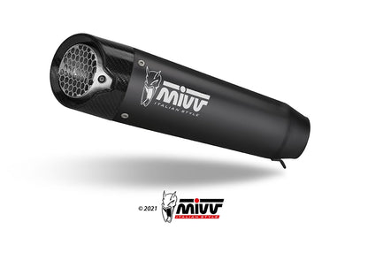 Escape completo no homologado Mivv X-M5 en Acero negro para Yamaha MT 07 25-26