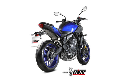 Escape completo homologado Mivv Delta Race en Acero negro para Yamaha MT 07 25-26
