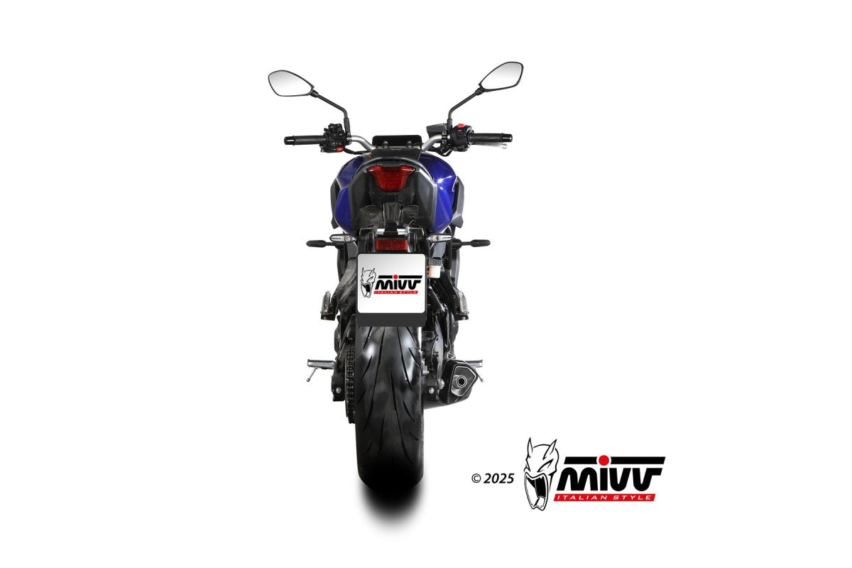 Escape completo homologado Mivv Delta Race en Acero negro para Yamaha MT 07 25-26