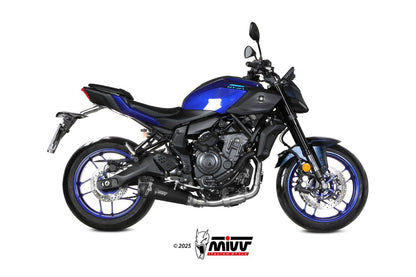 Escape completo homologado Mivv Delta Race en Acero negro para Yamaha MT 07 25-26