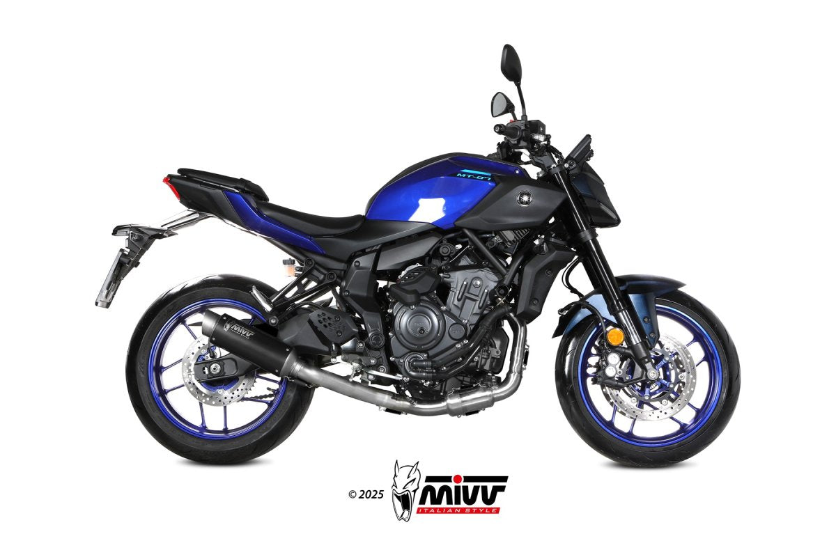 Escape completo homologado Mivv GP PRO en Acero negro para Yamaha MT 07 25-26
