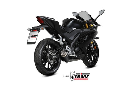Escape completo homologado Mivv GP PRO en Acero negro para Yamaha MT 125 20-26 | YZF-R 125 20-26