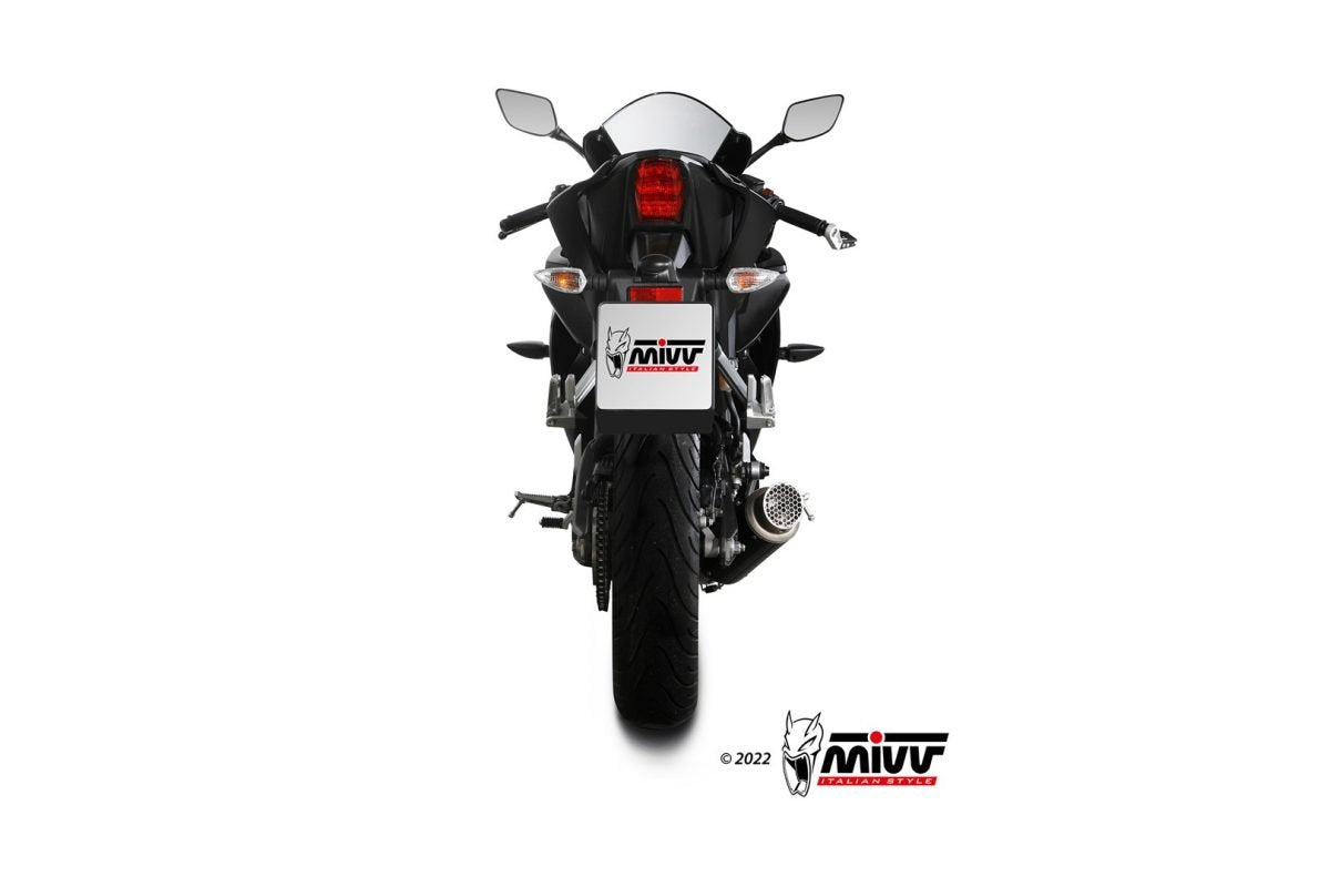 Escape completo homologado Mivv GP PRO en Acero negro para Yamaha MT 125 20-26 | YZF-R 125 20-26