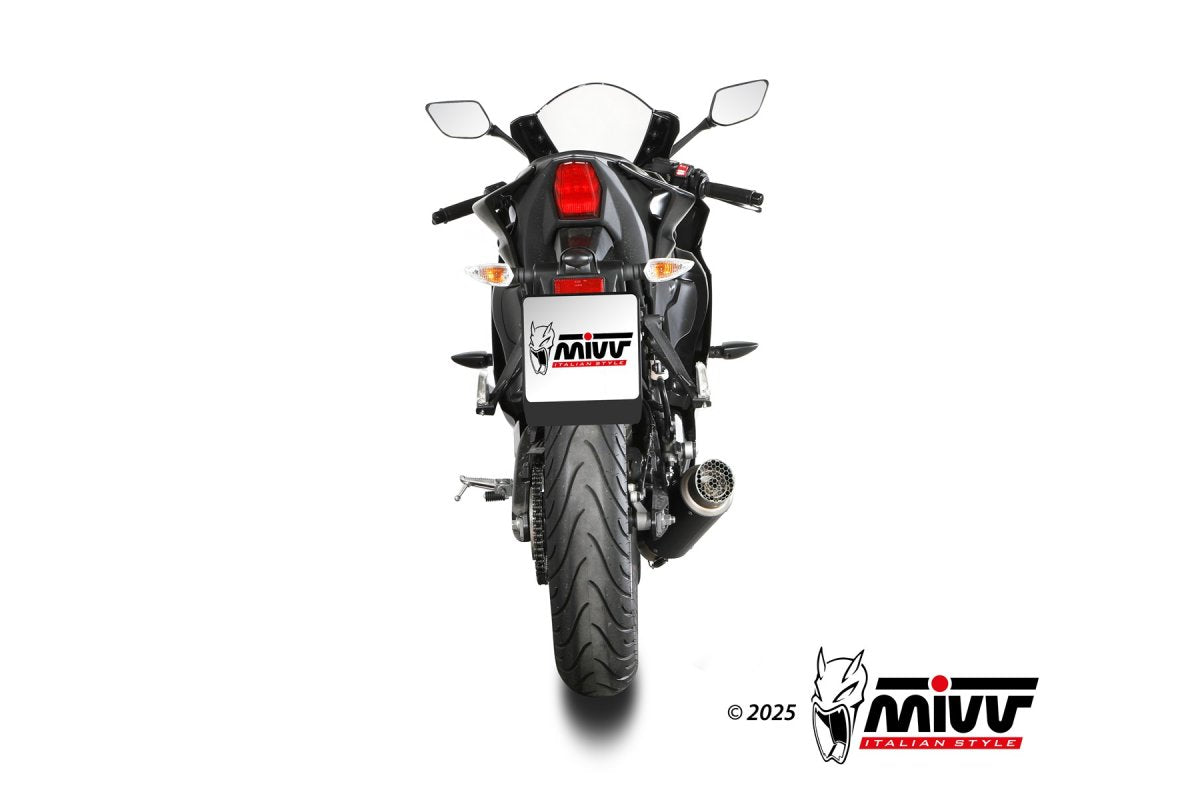 Escape completo homologado Mivv GP PRO en Acero negro para Yamaha MT 125 25-26 | YZF-R 125 25-26