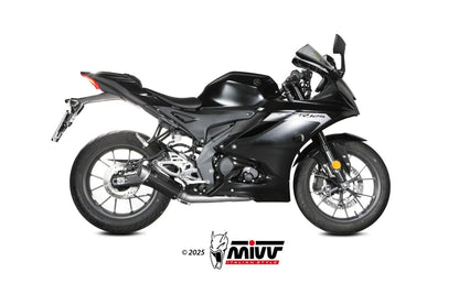 Escape completo homologado Mivv GP PRO en Acero negro para Yamaha MT 125 25-26 | YZF-R 125 25-26