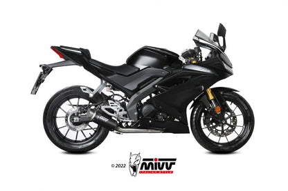 Escape completo homologado Mivv GP PRO en Acero negro para Yamaha MT 125 25-26 | YZF-R 125 25-26